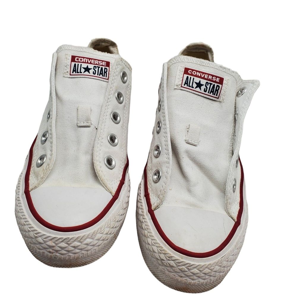 Converse All‎ Star White Womens Size 6 Mens Size 4 No Laces